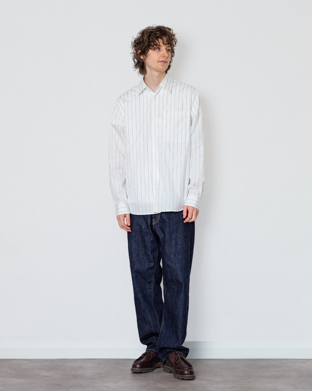 Anraslund Classic Stripe LS Shirt - Brilliant White Stripe