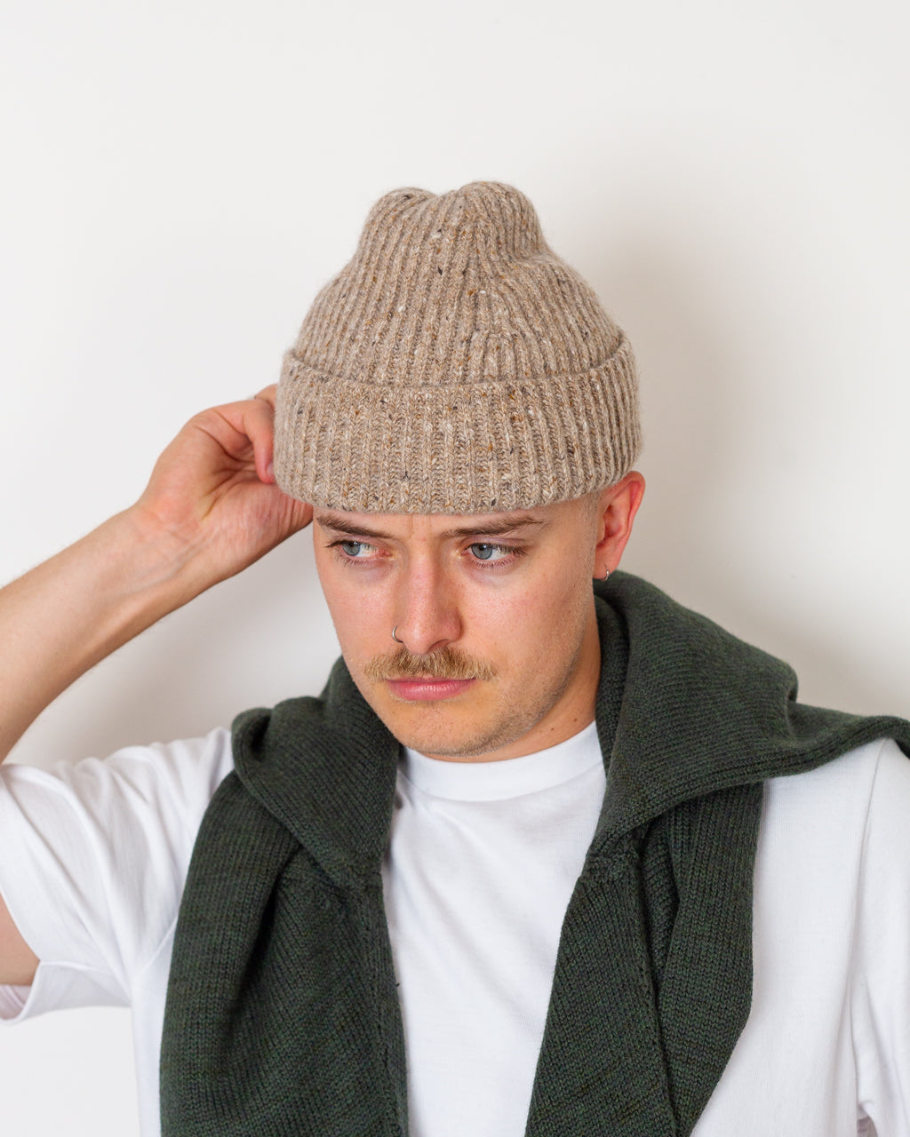 Rib Hat - Tan Fleck