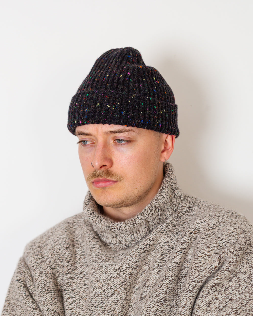 Rib Hat - Brown Fleck