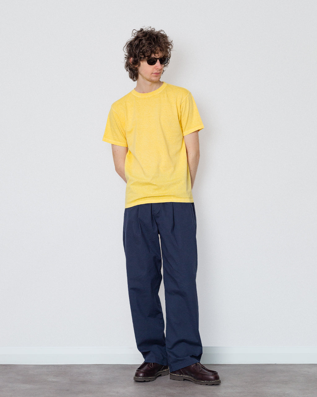 Drawcord Loose Trouser - Navy Seersucker