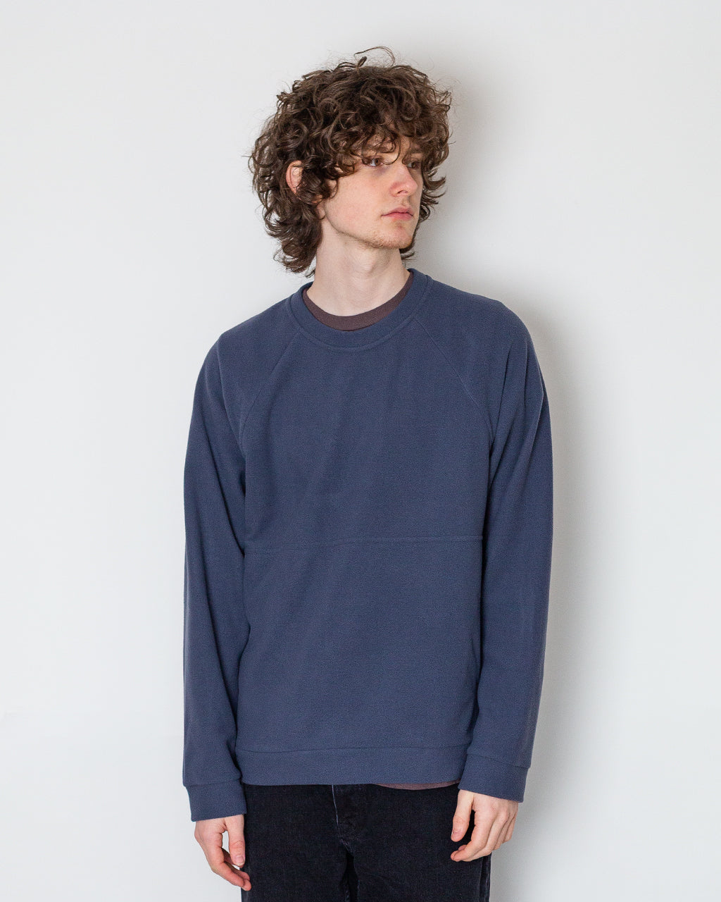 Micro D Crew Neck - Smolder Blue