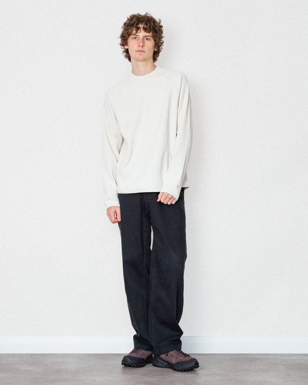 Waffle Light L/S T-Shirt - Ivory