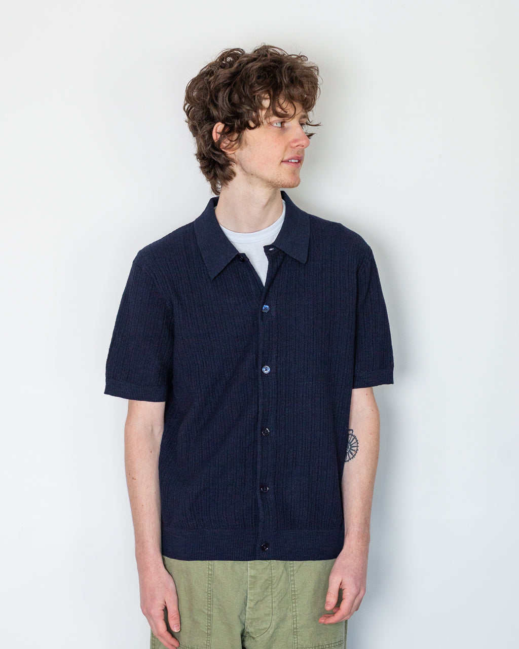 Nolan Polo Cardigan 6695 - Navy Blue
