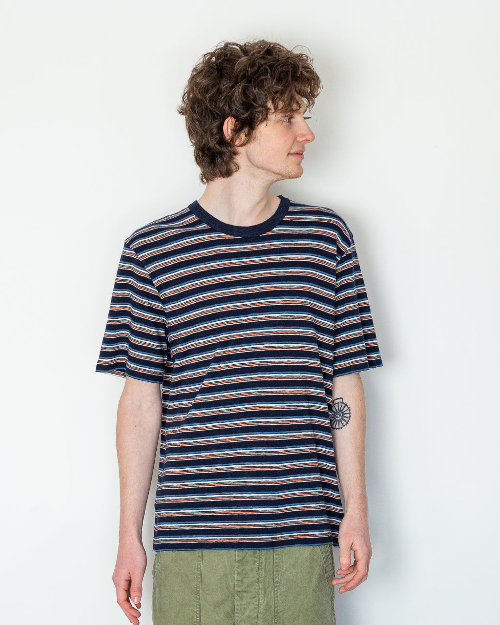 Multi Stripe Tee - Blue Jungle Cat Stripe