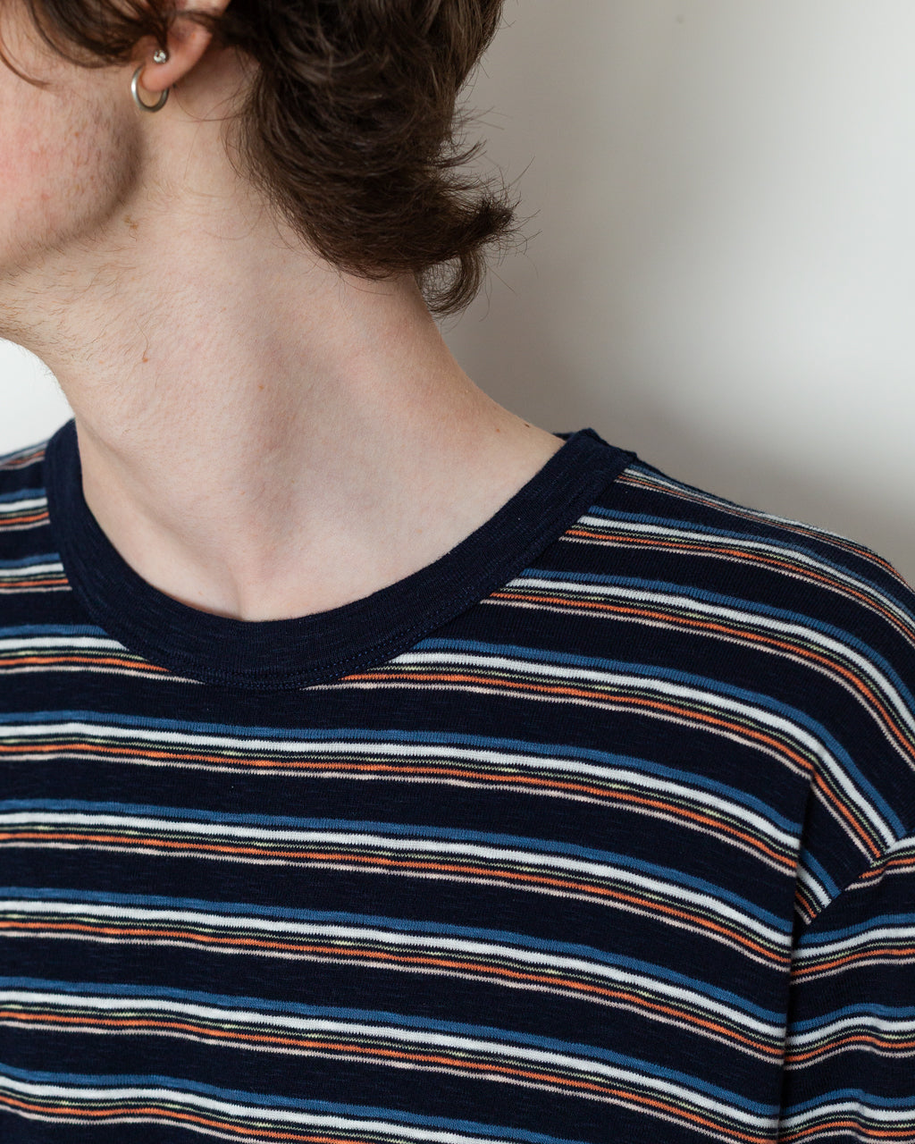 Multi Stripe Tee - Blue Jungle Cat Stripe