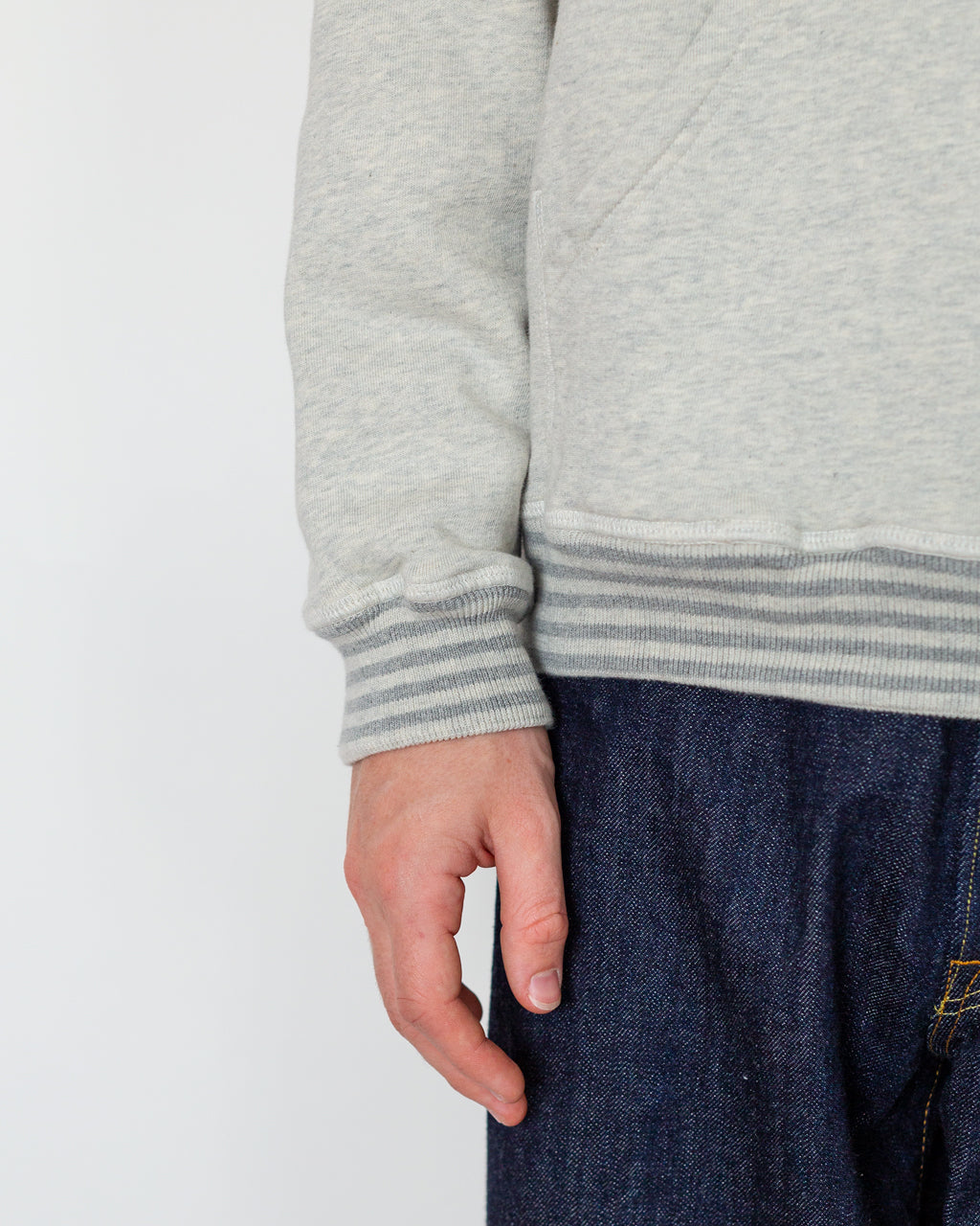 Logo Hooded Sweat - Heather Off White