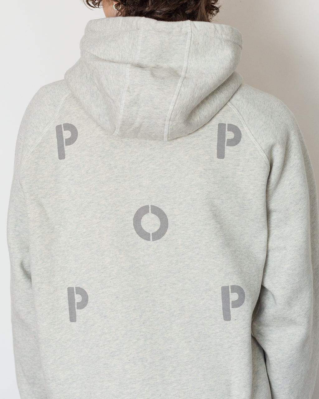 Logo Hooded Sweat - Heather Off White