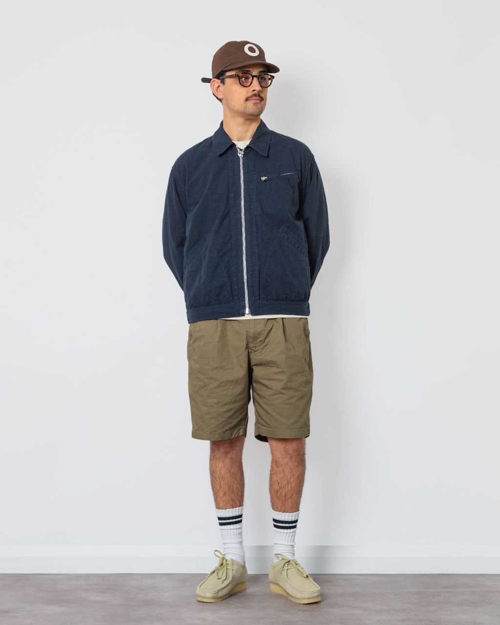 High Density Short Zip Jacket - Navy