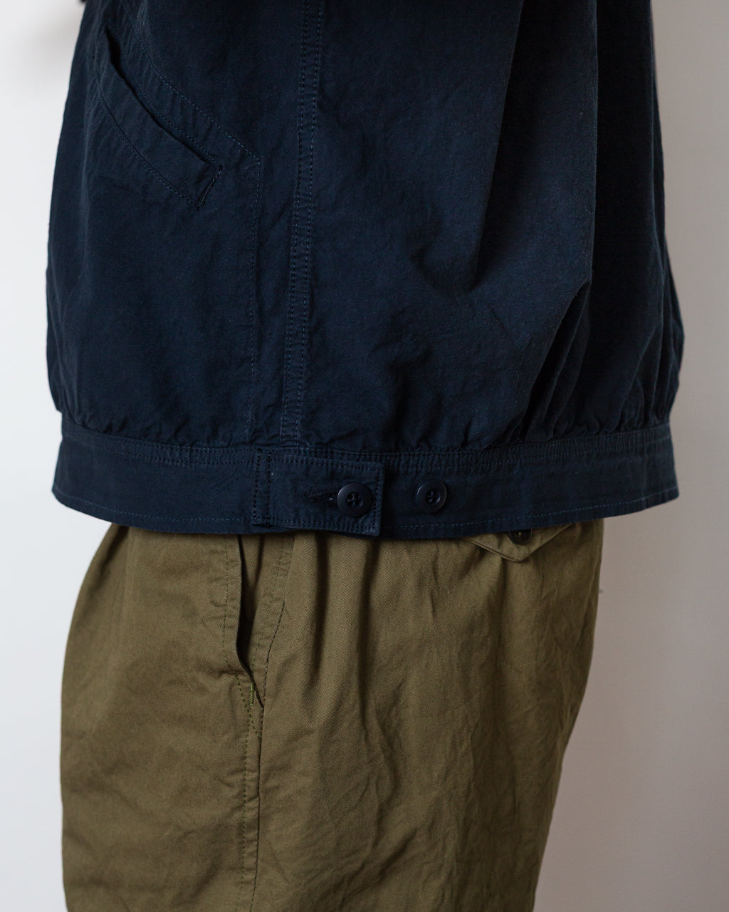 High Density Short Zip Jacket - Navy