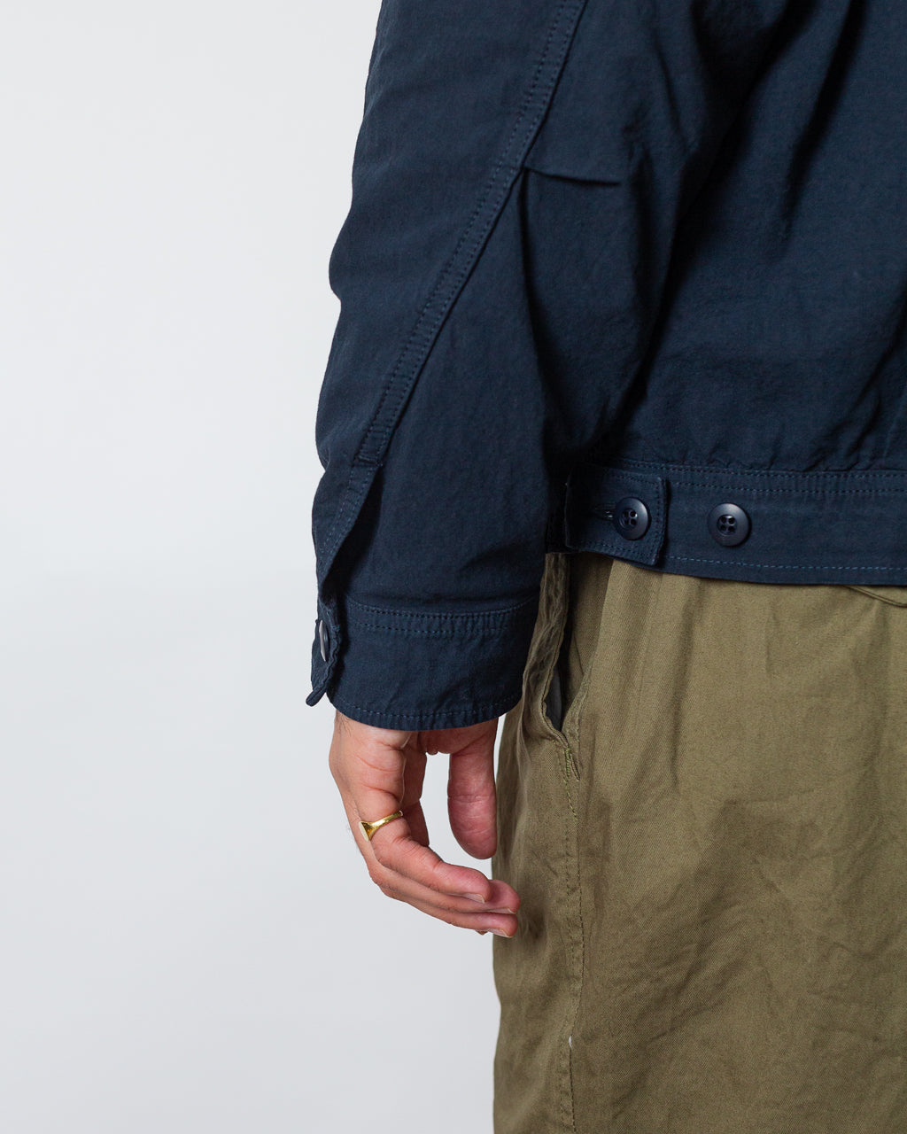 High Density Short Zip Jacket - Navy