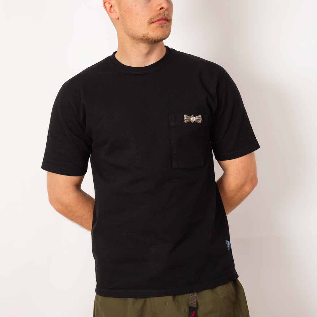 Butterfly Concho Pocket Tee - Black