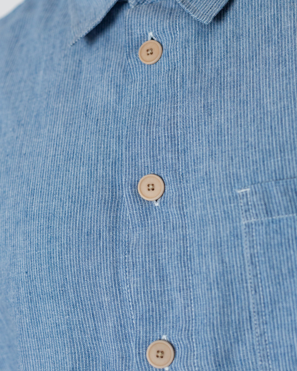 Easy Fit Shirt - Washed Indigo Stripe