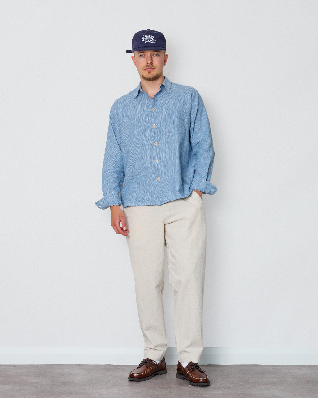 Drawcord Assembly Pant - Natural Linen Cotton Canvas