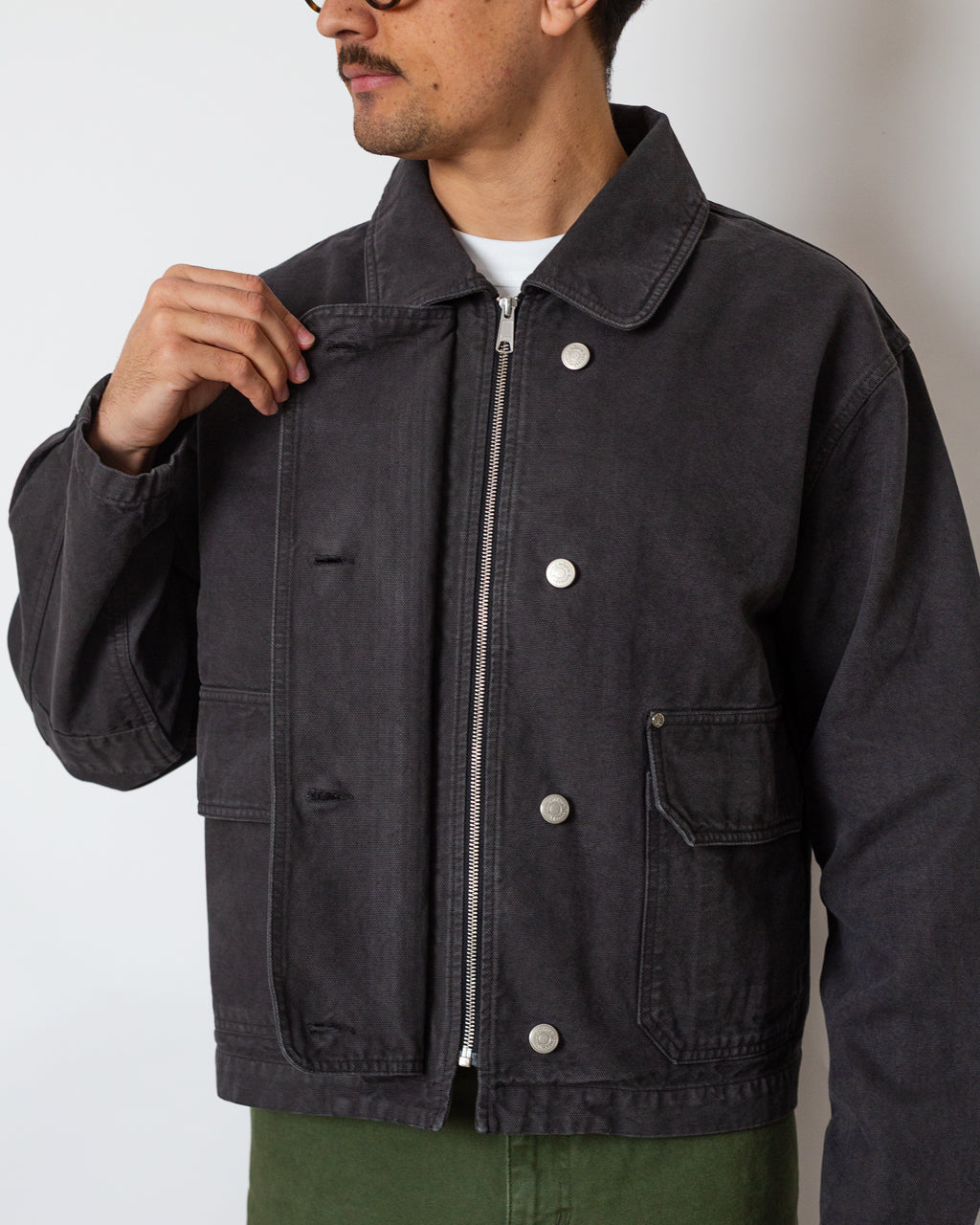 Courier Jacket - Washed Grey Canvas