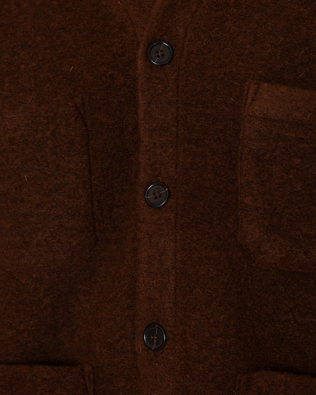 Wool Fleece Cardigan - Cacao