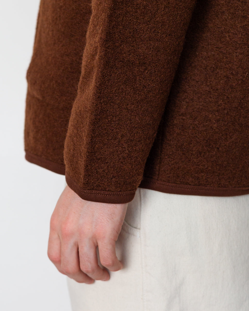 Wool Fleece Cardigan - Cacao
