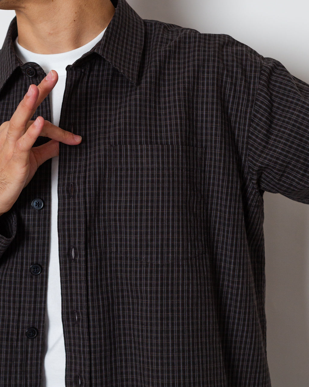 Priority Shirt - Dark Linen Check