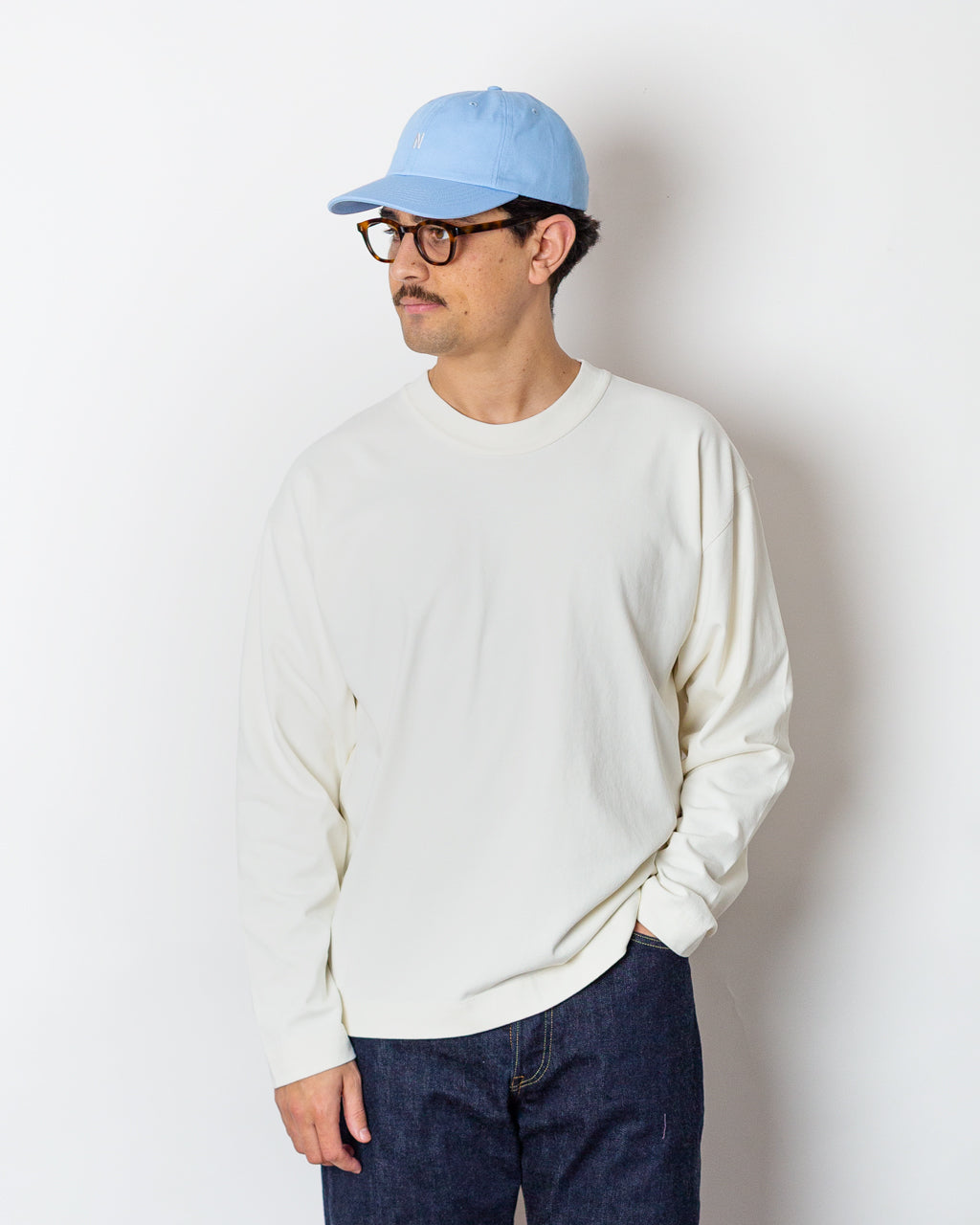 Isefjord Compact L/S T-Shirt - Ecru