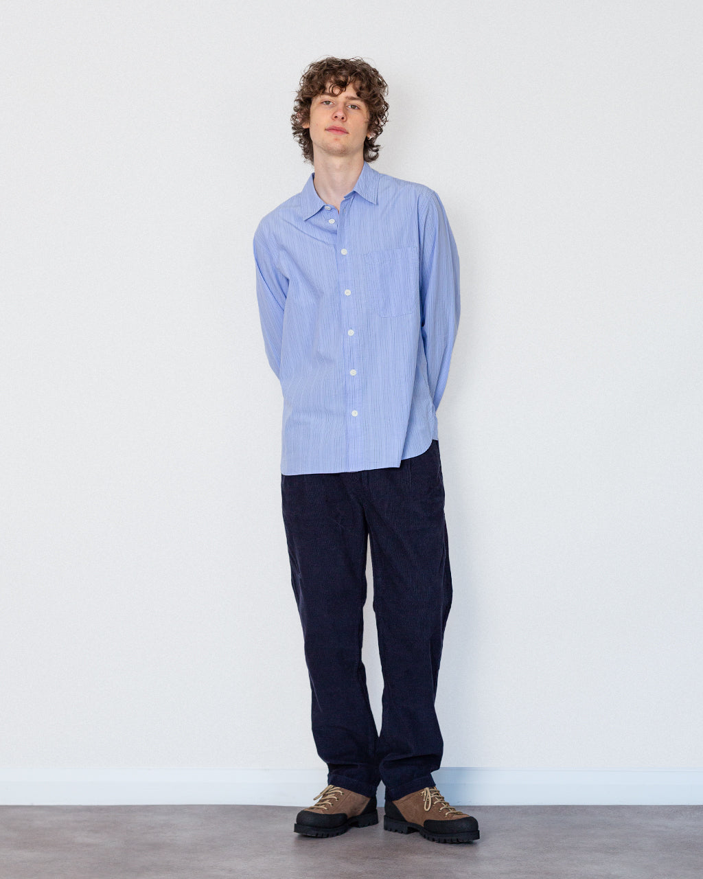 Easy Fit Shirt - Blue Fine Stripe