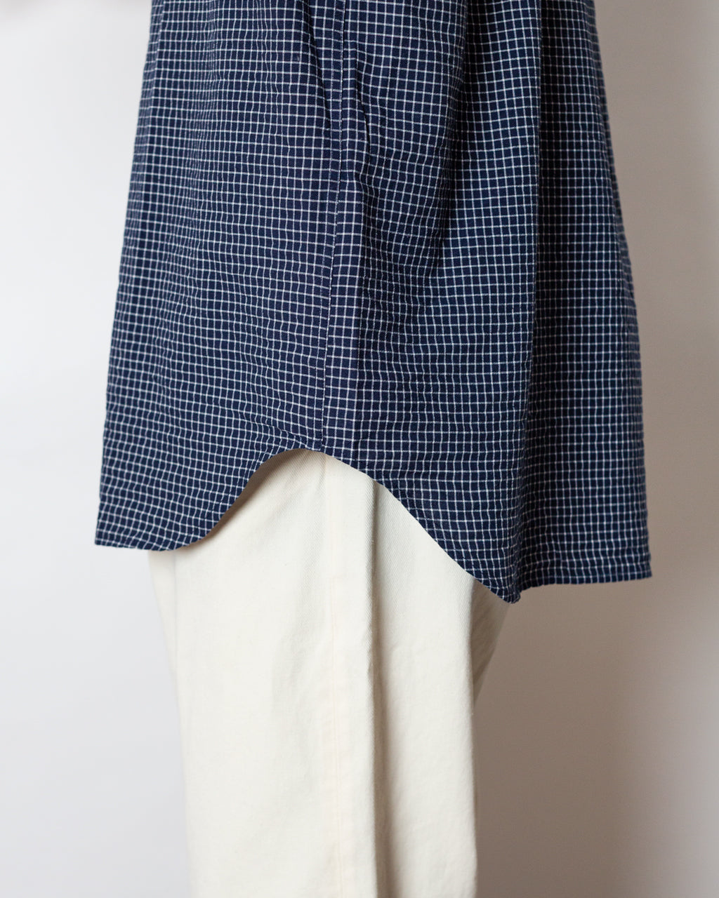 Espevik Check Oversized Shirt - Dark Navy