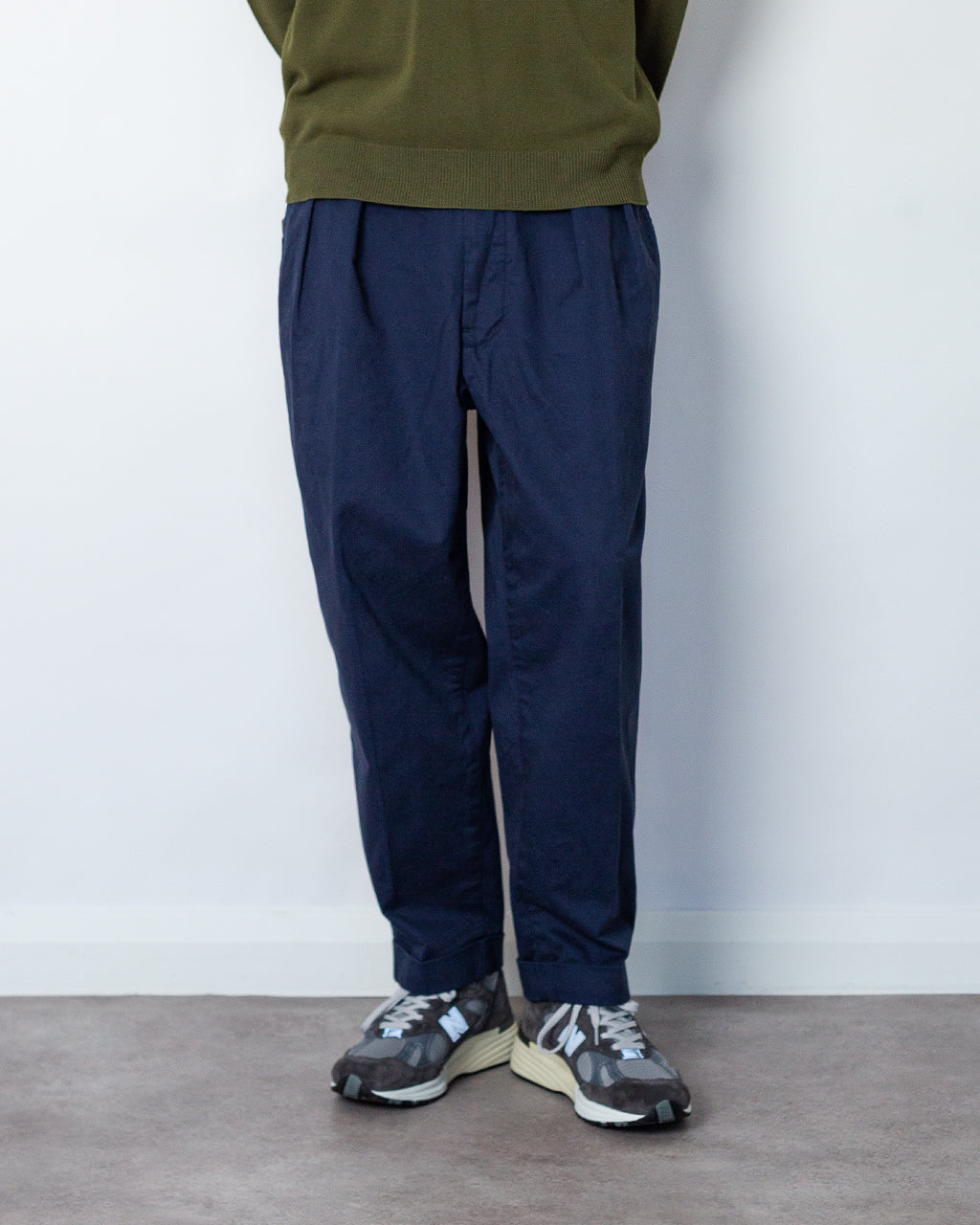 2 Pleat Trouser - Navy