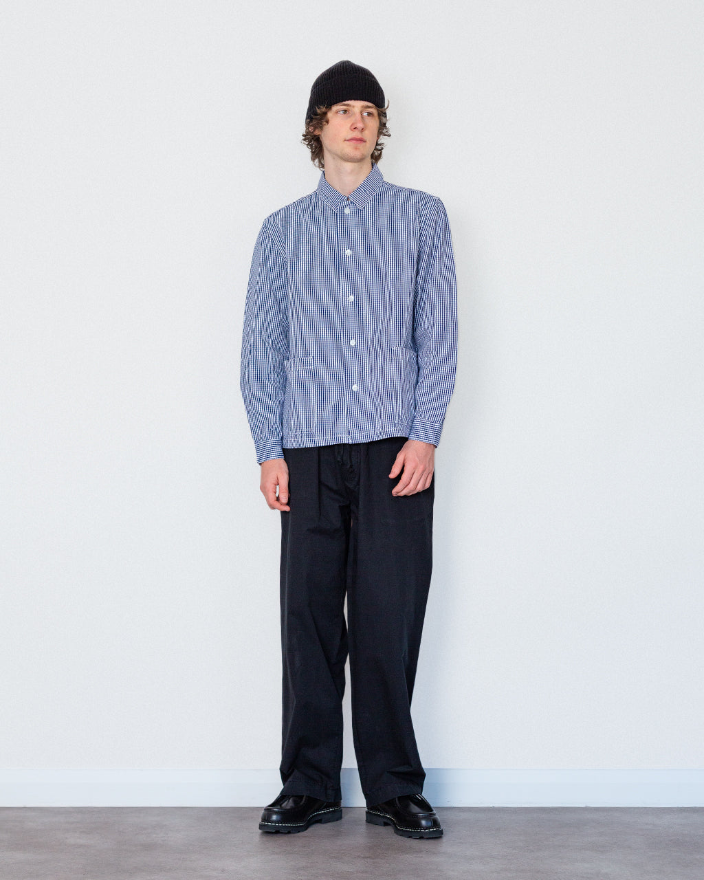Gingham Waiter Shirt - Blue