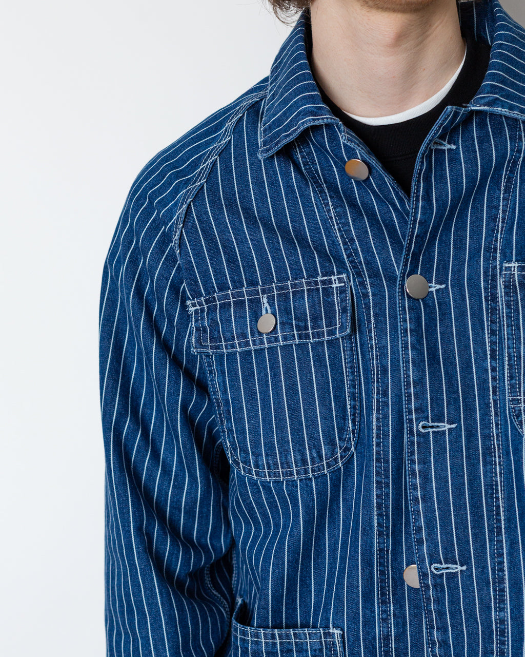 Pinstripe Denim Coverall 2.0 - Indigo