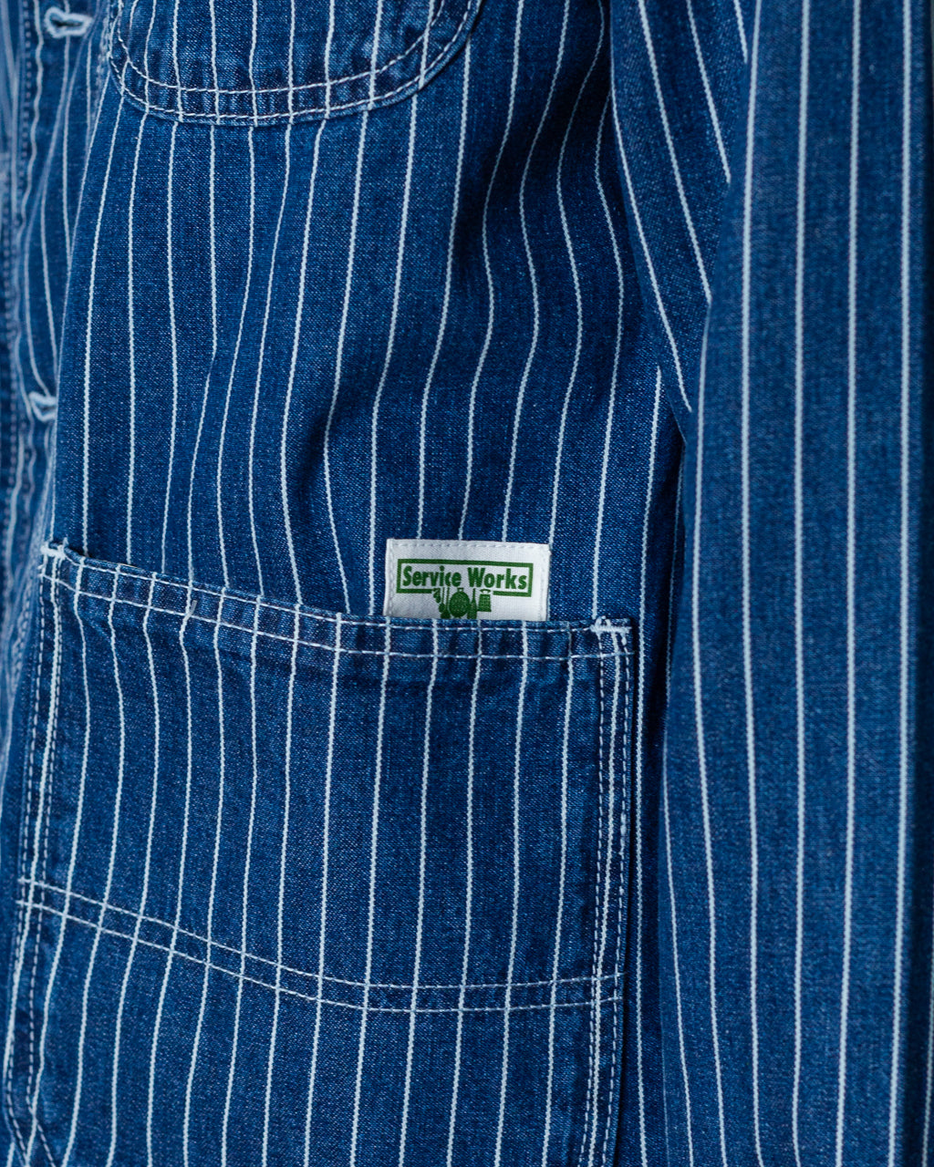 Pinstripe Denim Coverall 2.0 - Indigo