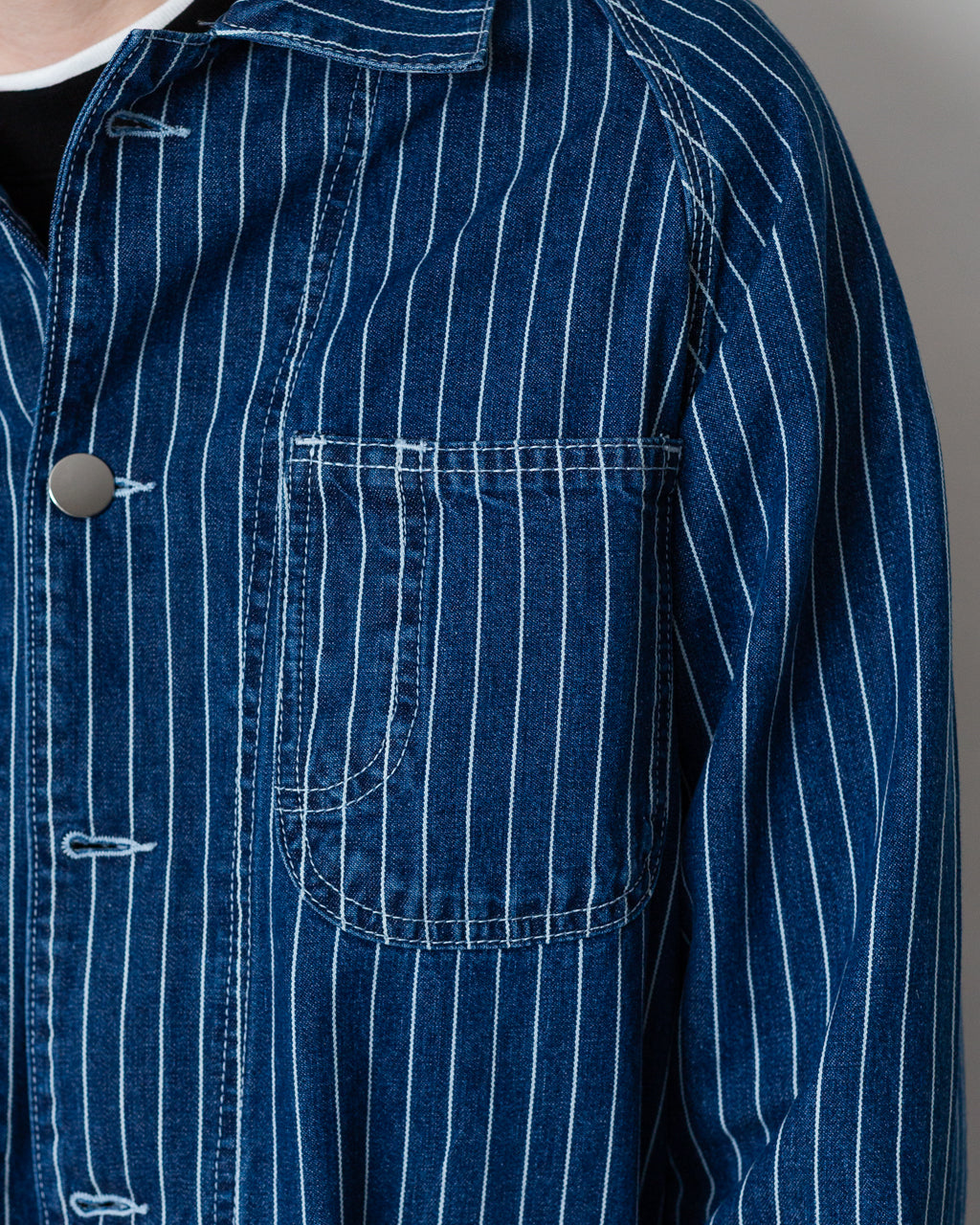 Pinstripe Denim Coverall 2.0 - Indigo