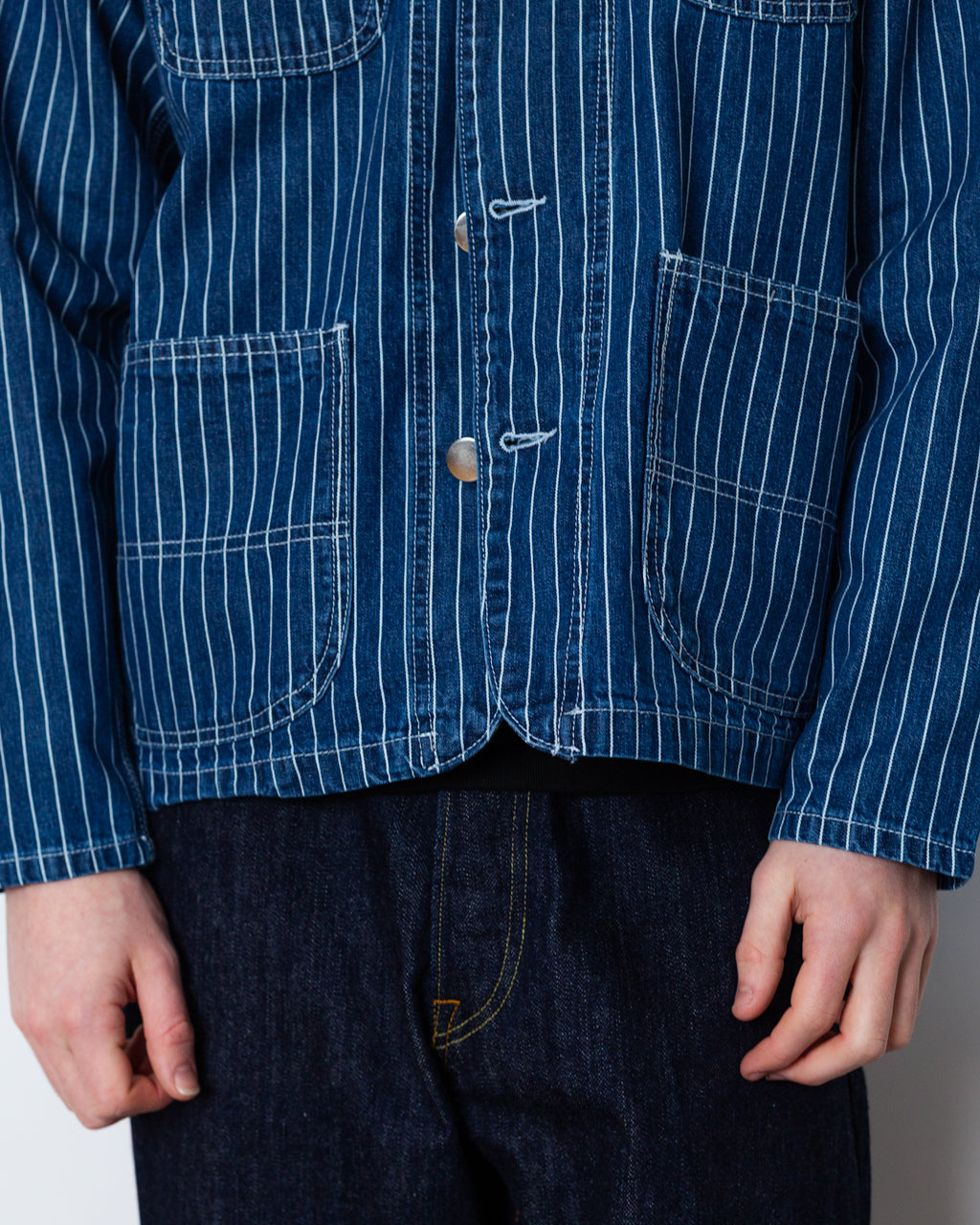 Pinstripe Denim Coverall 2.0 - Indigo