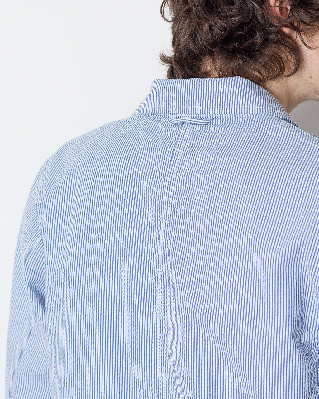 Seersucker Server Suit Jacket - Navy Stripe