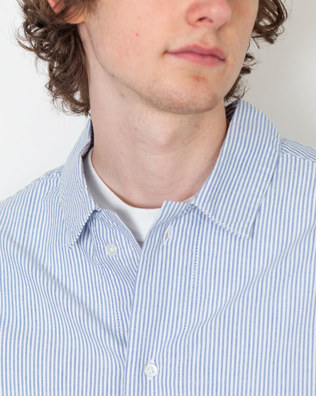 Waiter Shirt - Blue Oxford Stripe
