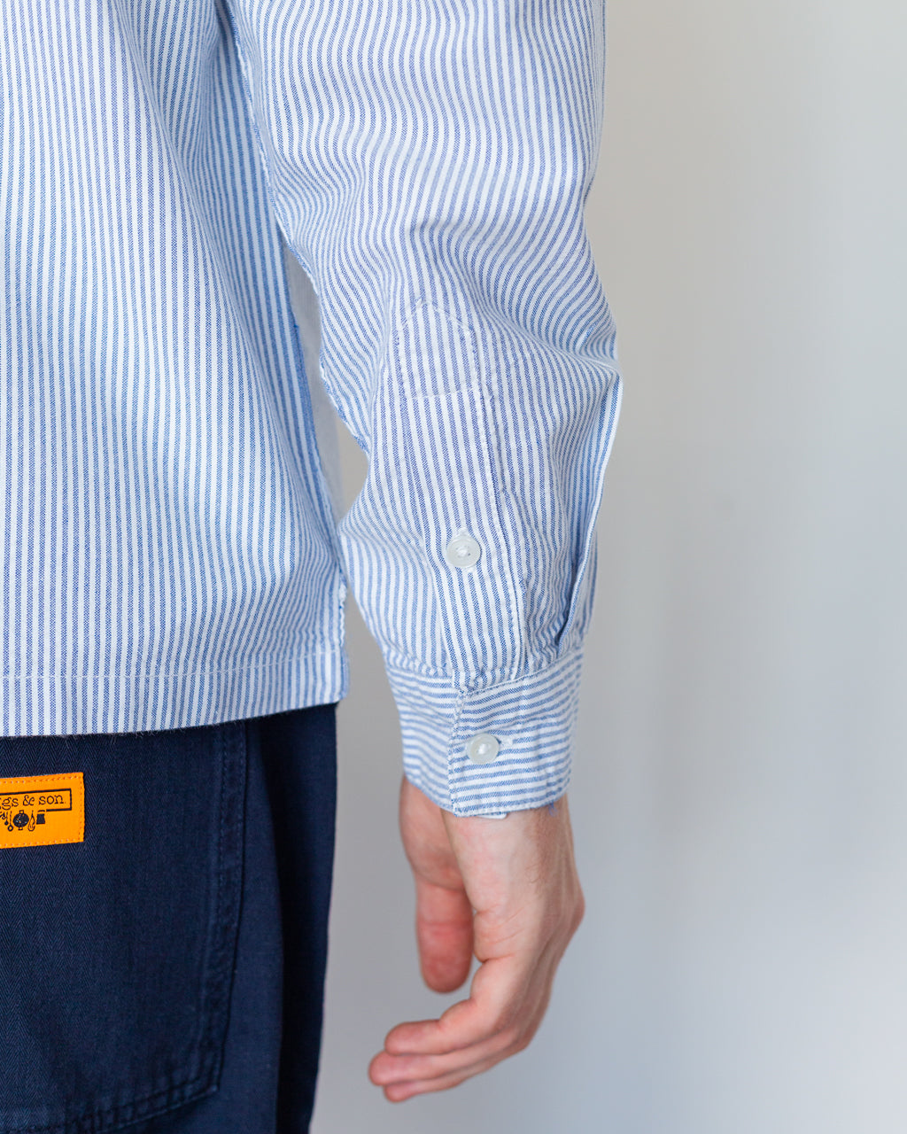Waiter Shirt - Blue Oxford Stripe
