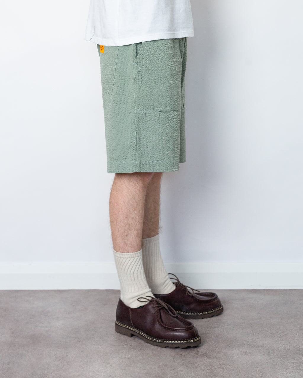 Seersucker Chef Short - Sage