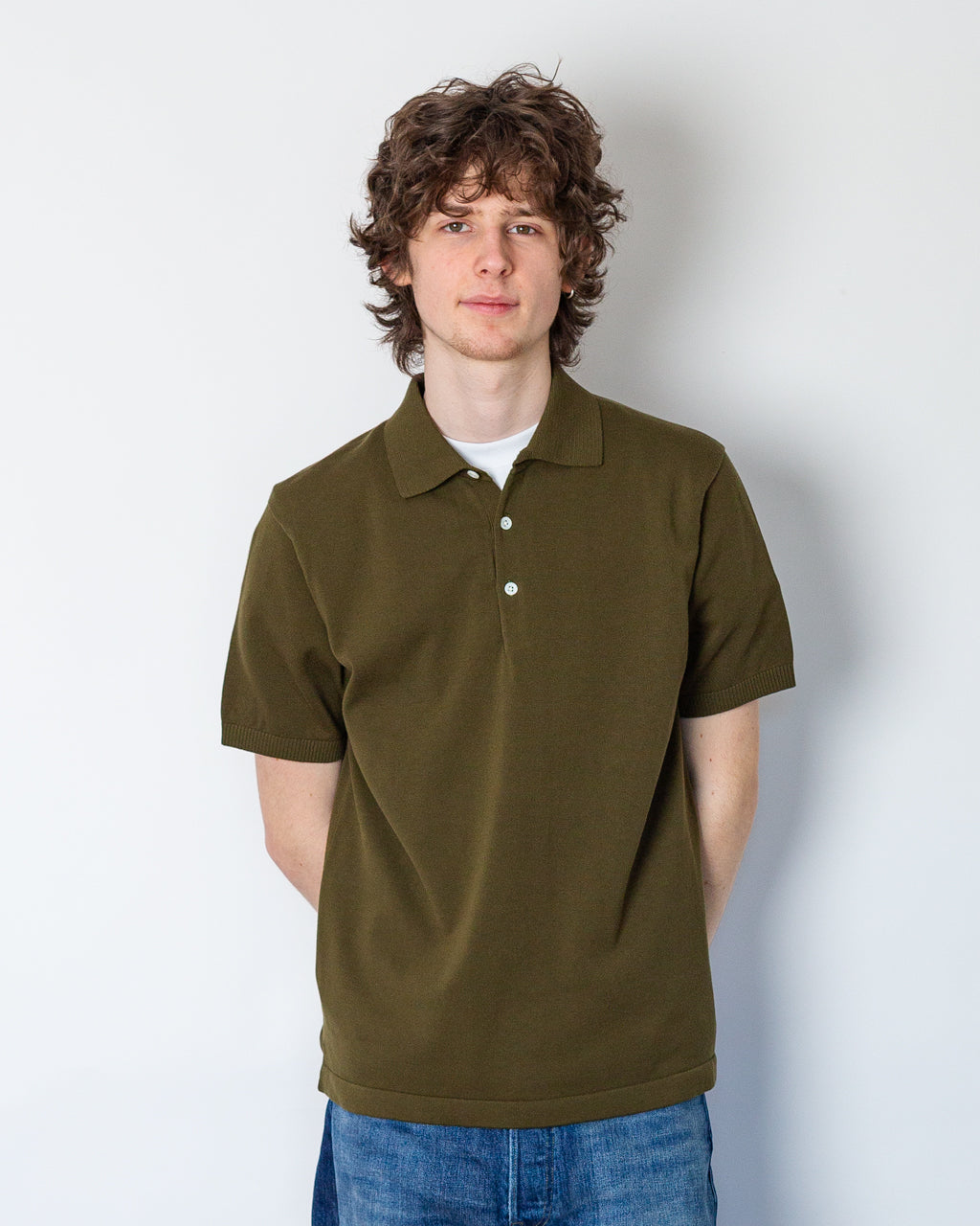 Knit Polo 12G S/S - Green