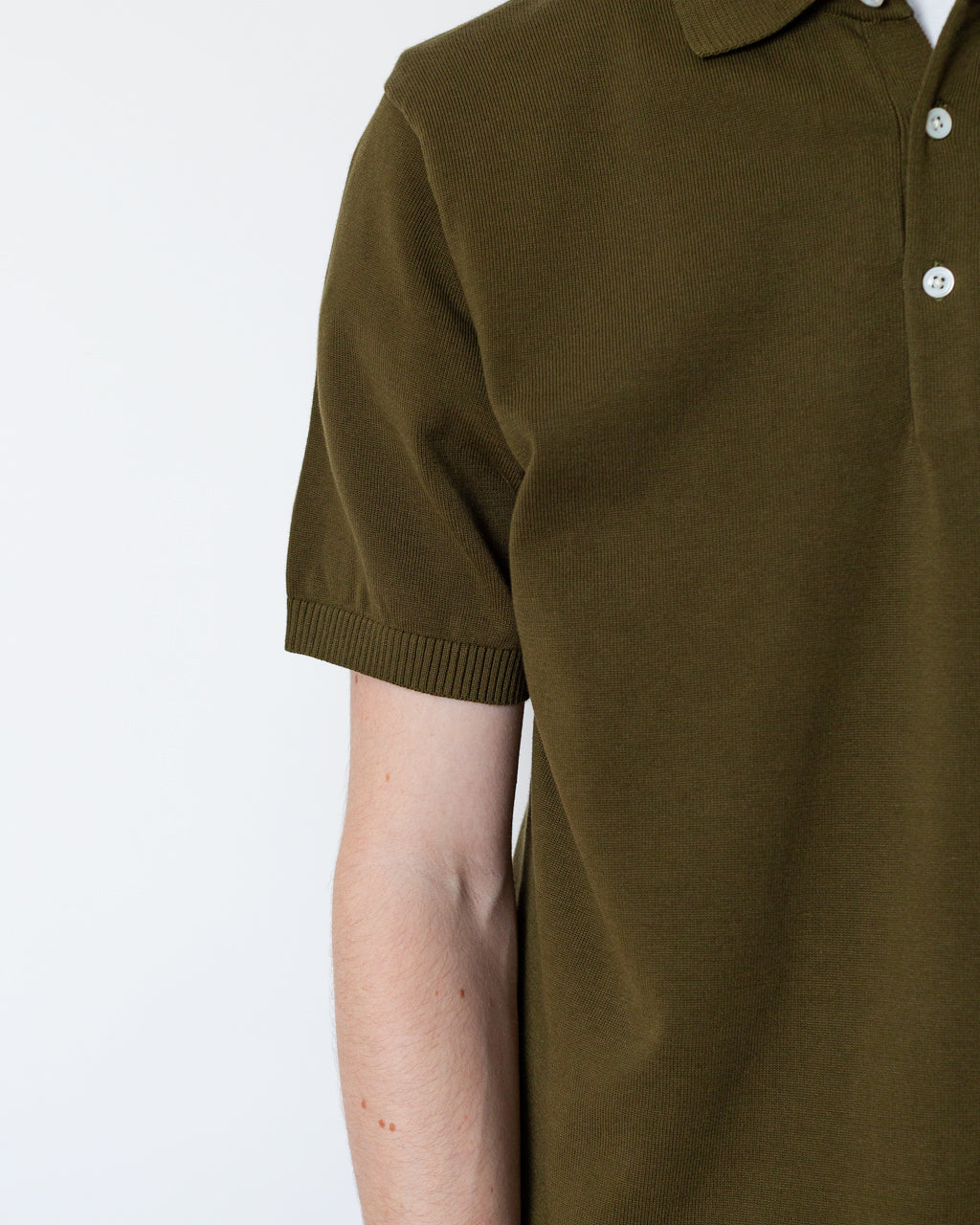 Knit Polo 12G S/S - Green