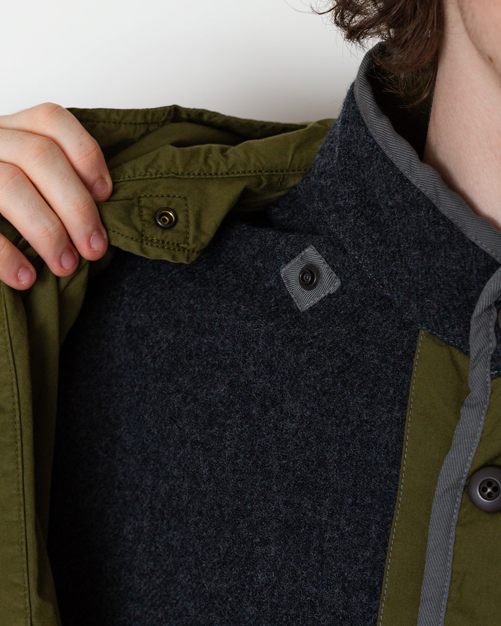 Oxford Three-Way Hooded Coat - Olive