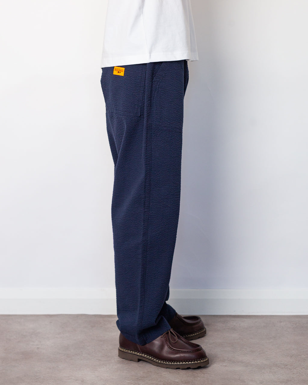 Seersucker Chef Pant - Dark Navy