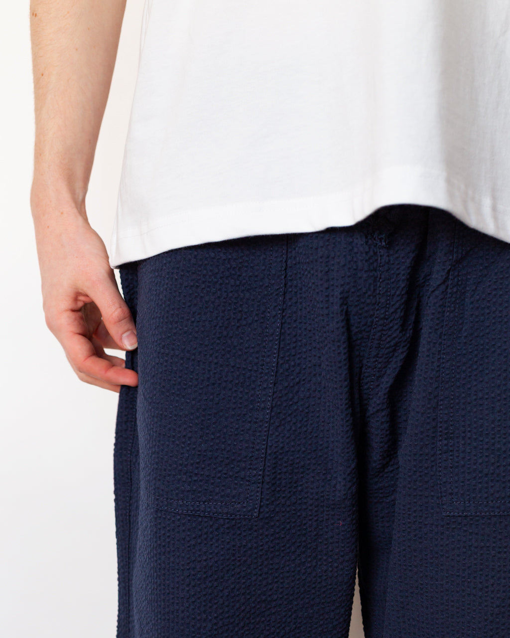Seersucker Chef Pant - Dark Navy