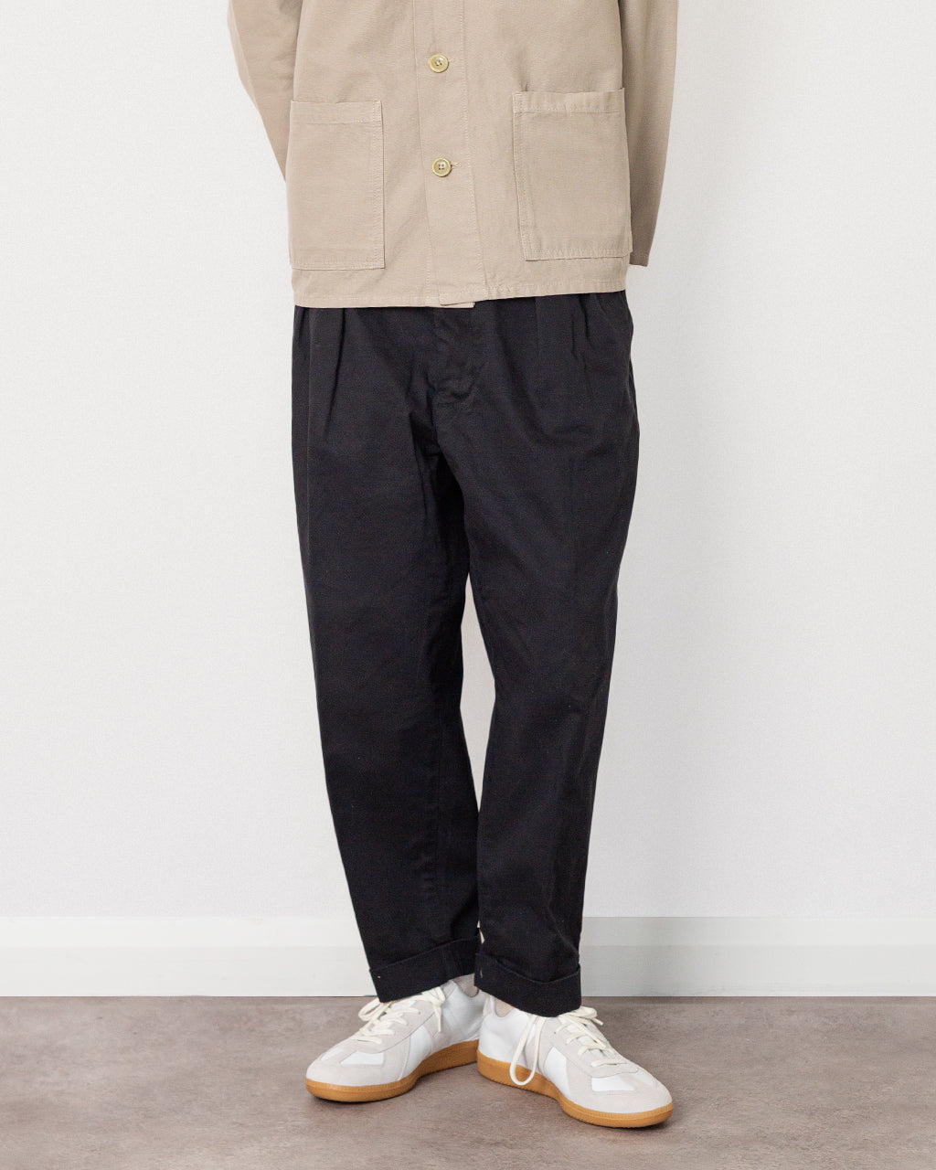 2 Pleat Trouser - Black