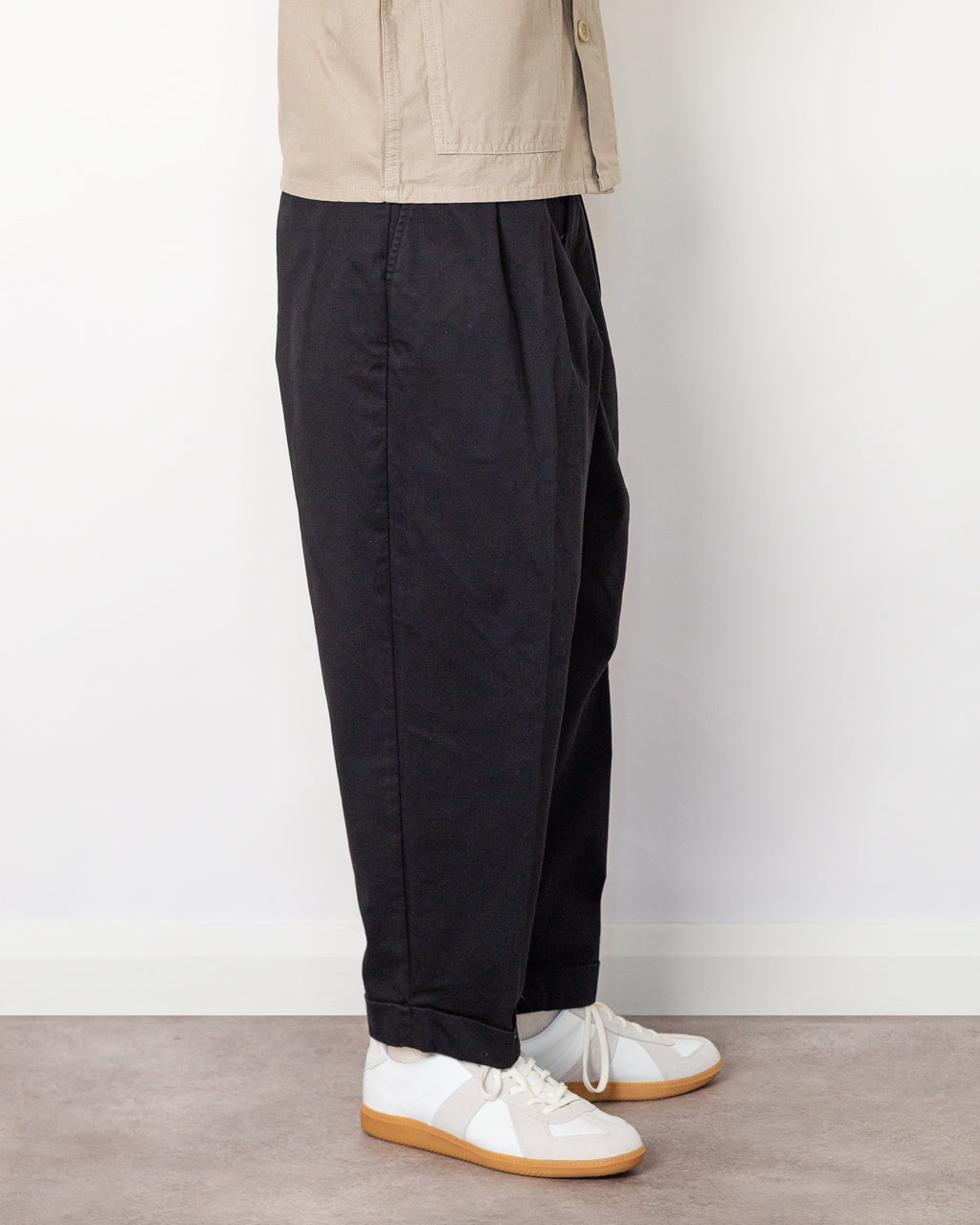 2 Pleat Trouser - Black