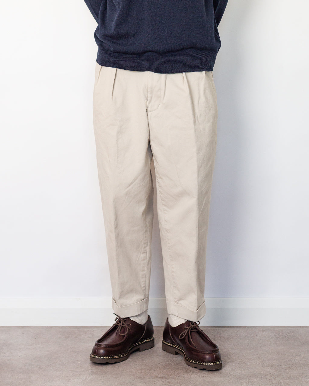 2 Pleat Trouser - Cement