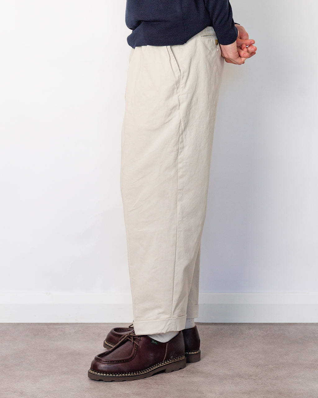 2 Pleat Trouser - Cement
