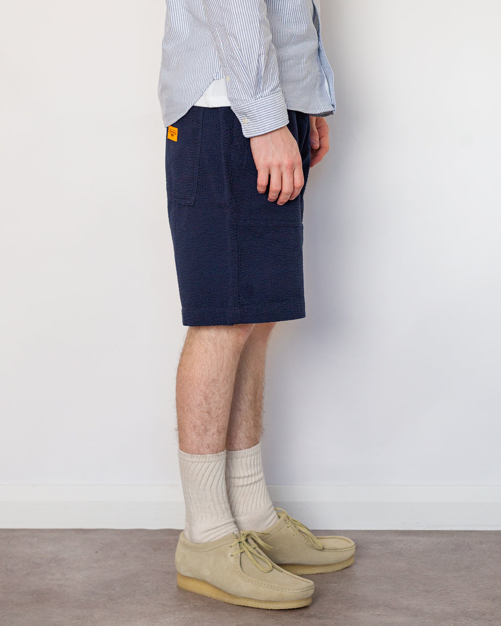 Seersucker Chef Short - Dark Navy