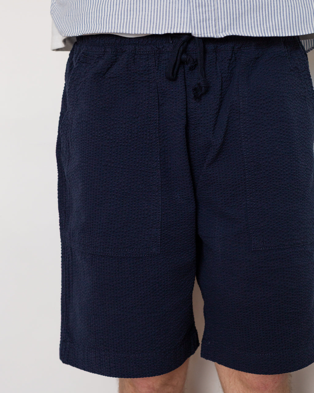 Seersucker Chef Short - Dark Navy
