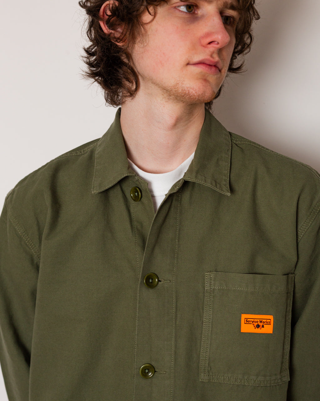 Canvas Chore Shirt - Olive