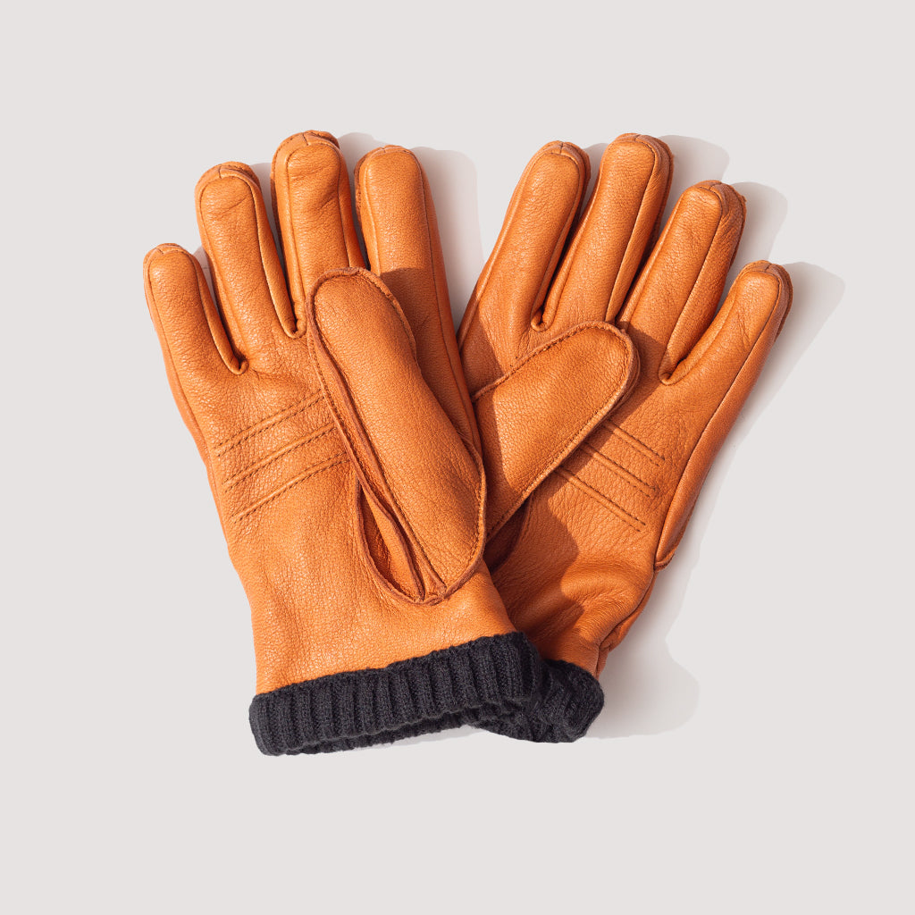 Deerskin Primaloft Rib Gloves - Cork