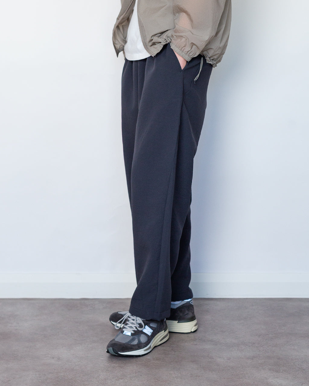 Wide Ankle Easy Pants - Ebony Grey