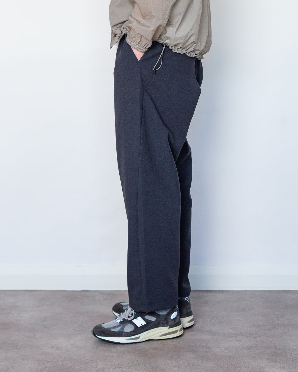 Wide Ankle Easy Pants - Ebony Grey