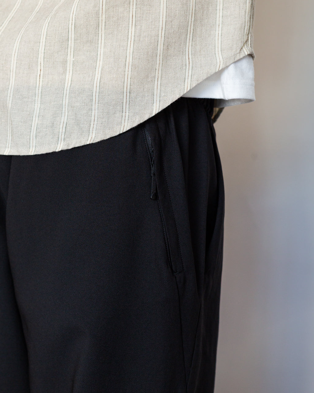 Wide Ankle Easy Pants - Black
